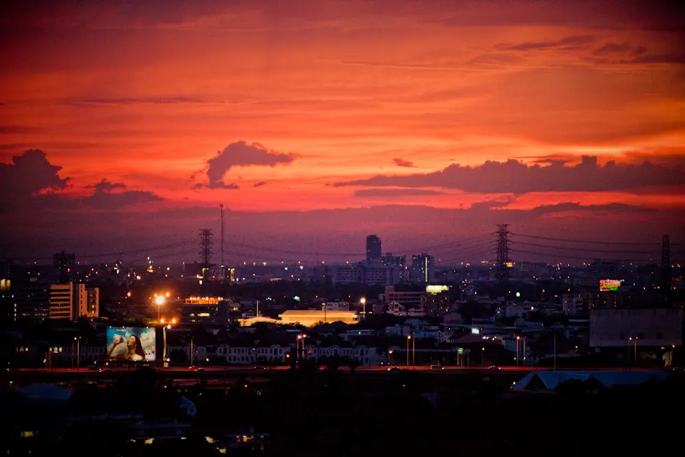 The sky doing something ridiculous over Bangkok